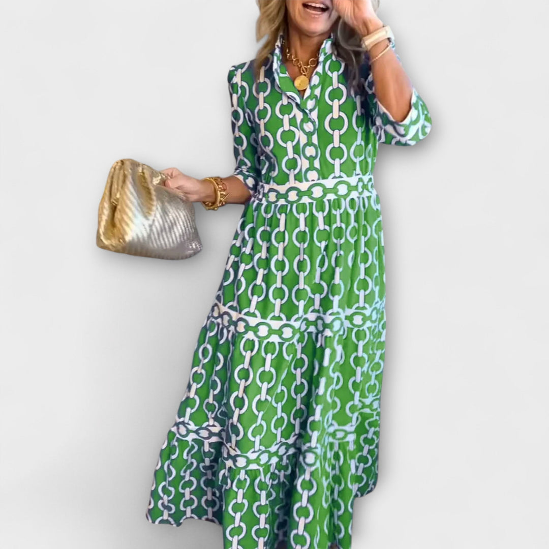 Matilda Bautzen | Midi-Robe mit Kettenmuster