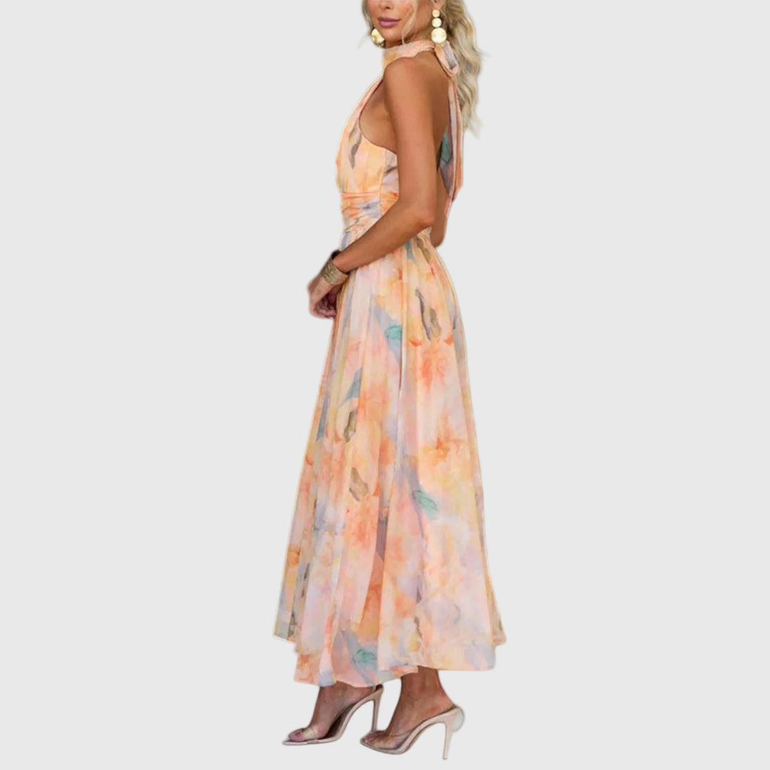 Charlotte Lübeck | Elegantes Maxikleid in Rötliches Orange