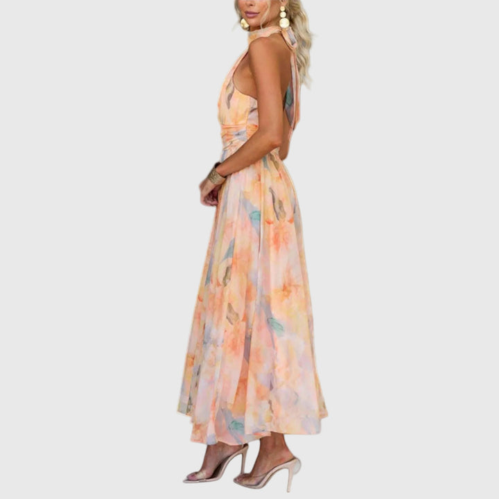 Charlotte Lübeck | Elegantes Maxikleid in Rötliches Orange