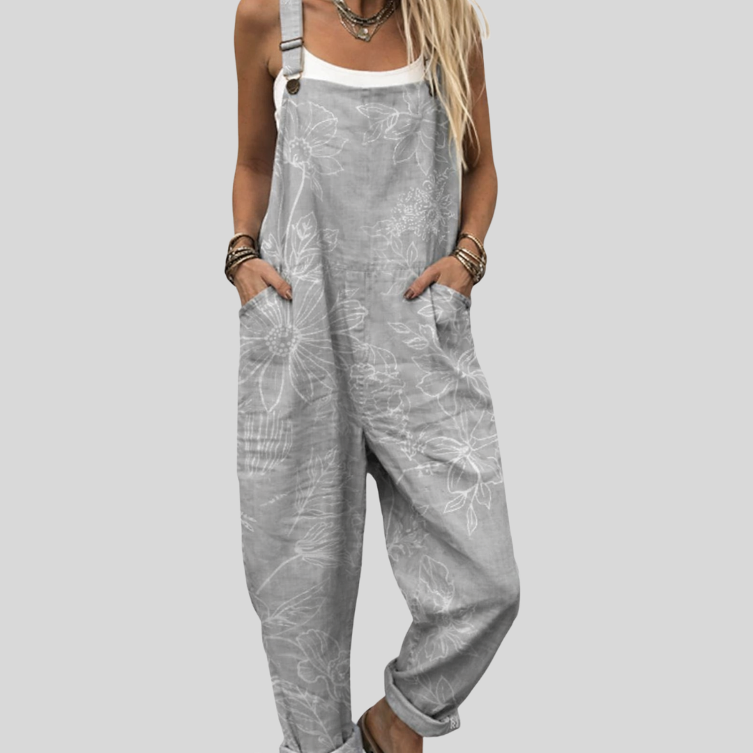 Lena Celle | Latzhose Hellgrau mit Used-Optik