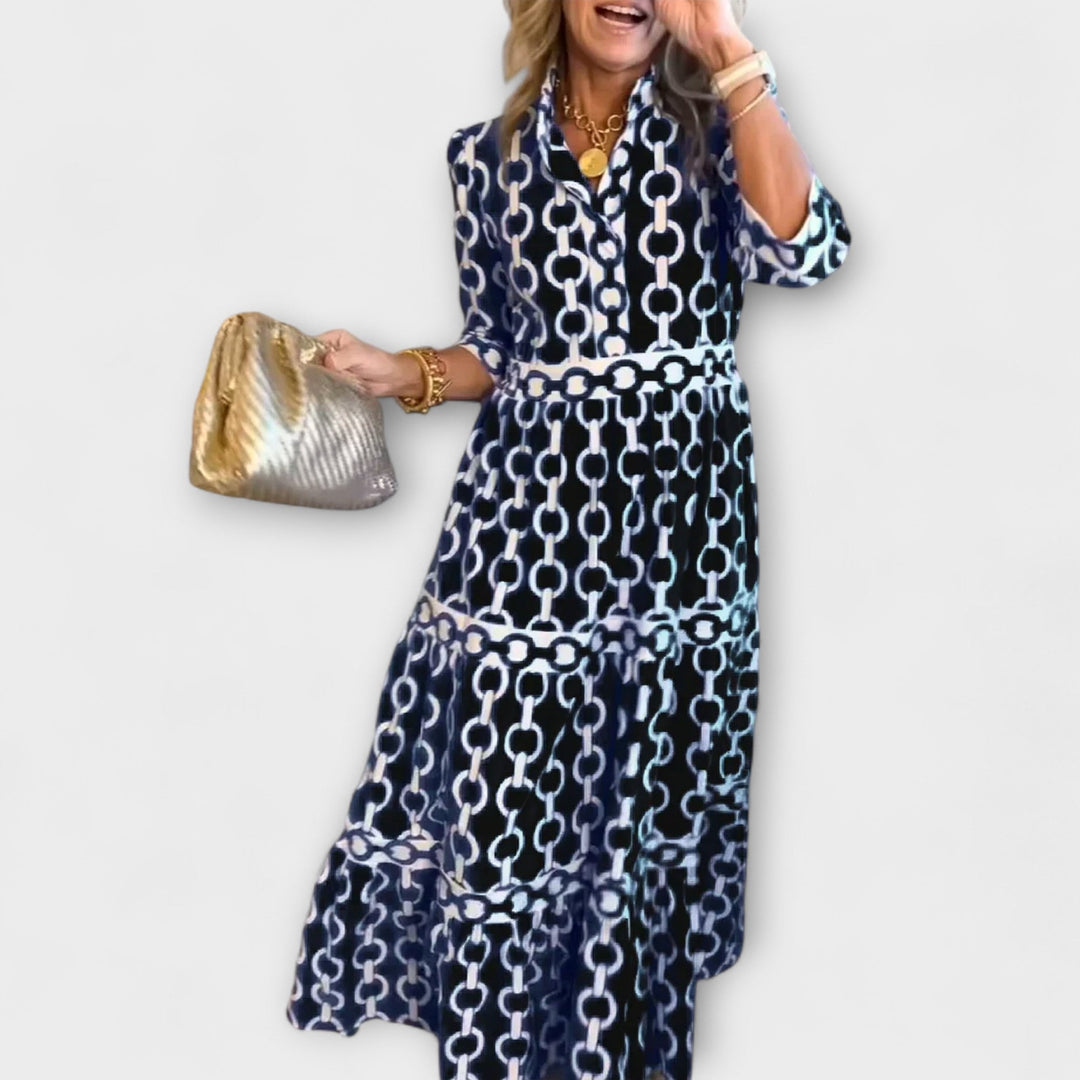 Matilda Bautzen | Midi-Robe mit Kettenmuster
