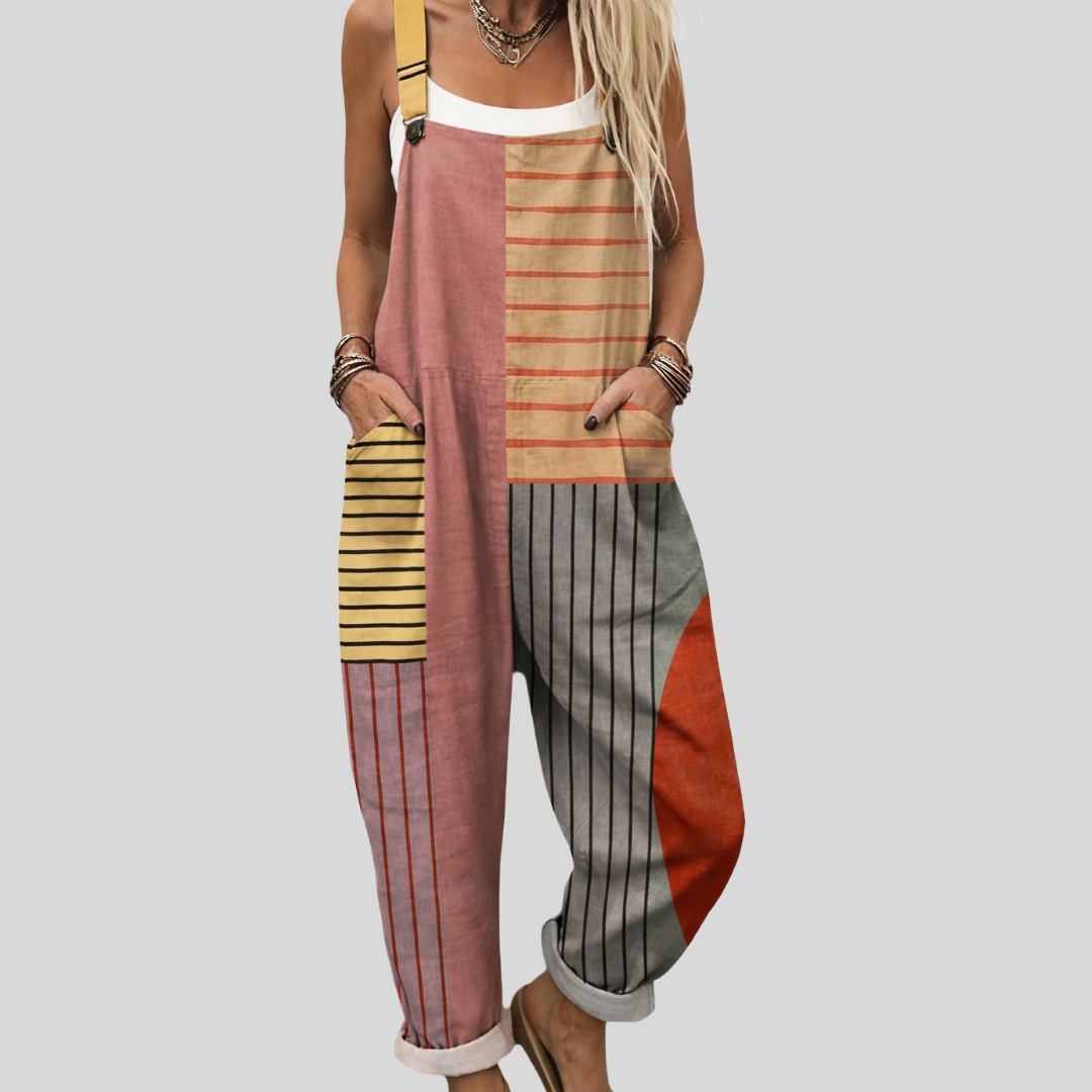 Josefine Weimar | Latzhose Color-Block mit Streifen