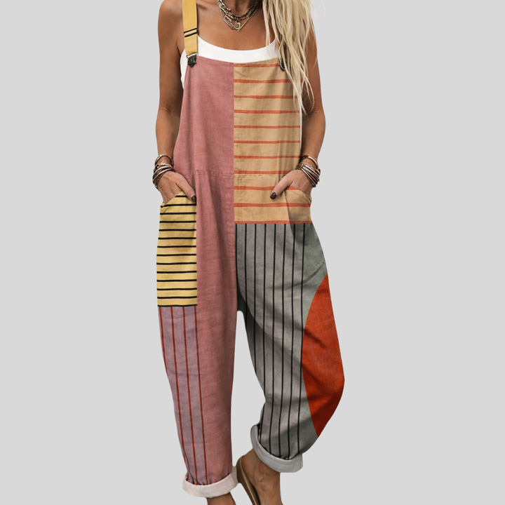 Josefine Weimar | Latzhose Color-Block mit Streifen