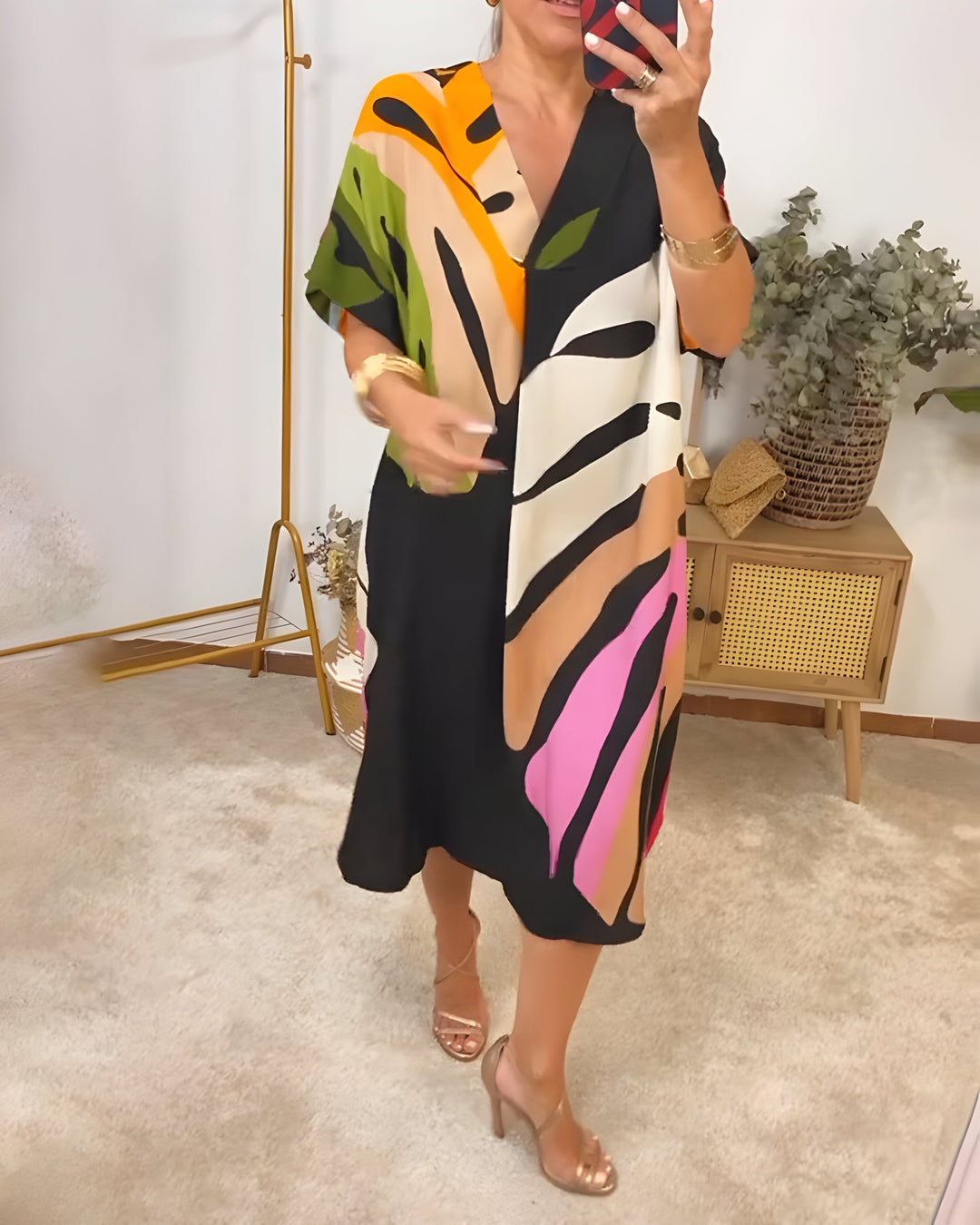 Irmgard Rothenburg | Kleid mit Abstraktem Muster