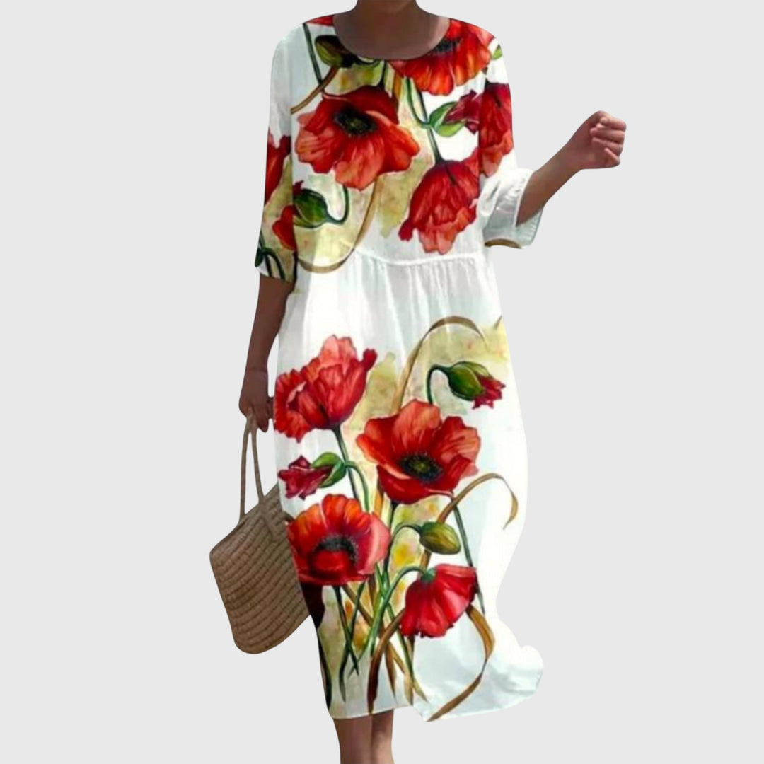 Selma Stralsund | Elegantes Maxi-Blumenkleid