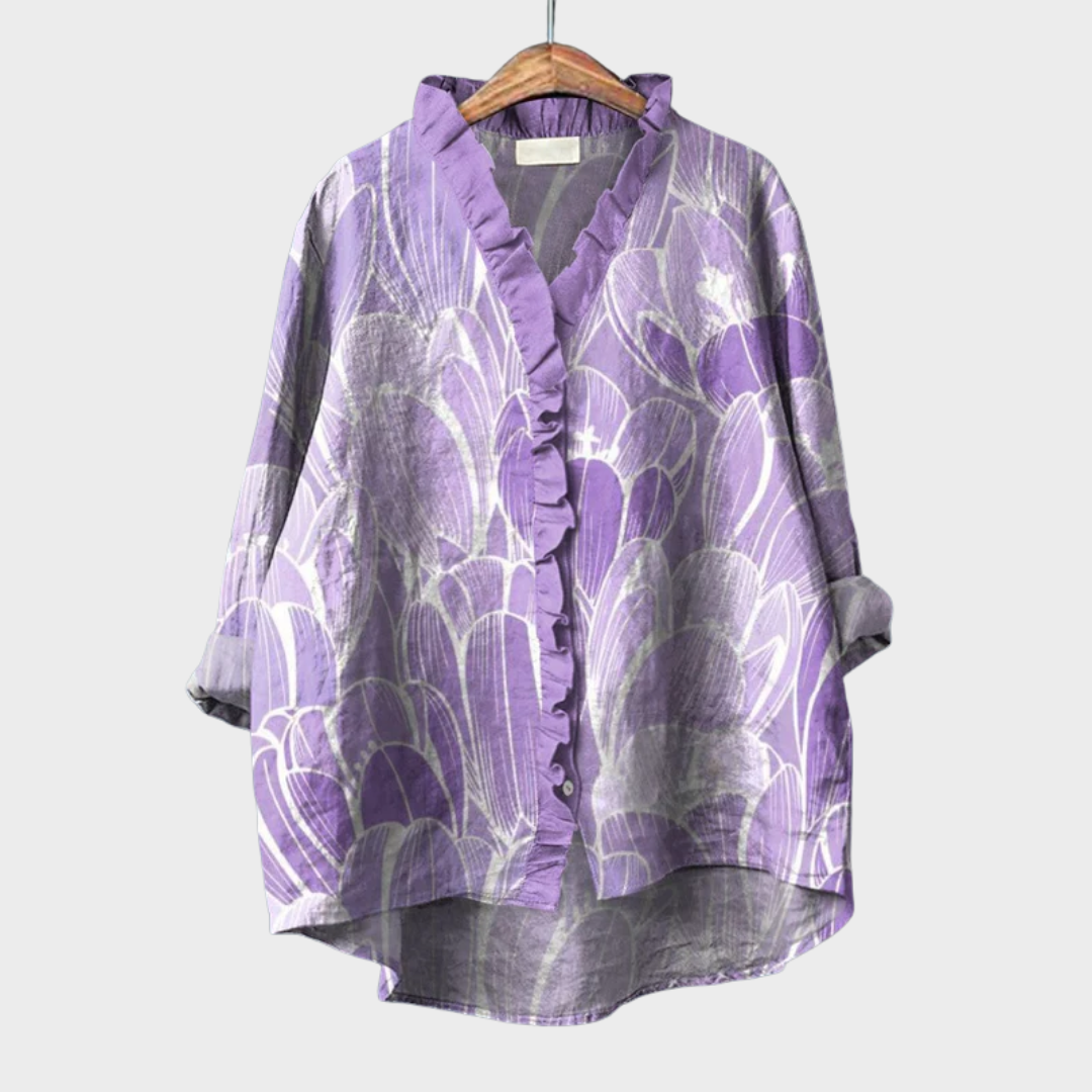 Theresa Bad-Ischl | Elegante Sommerbluse in Violett
