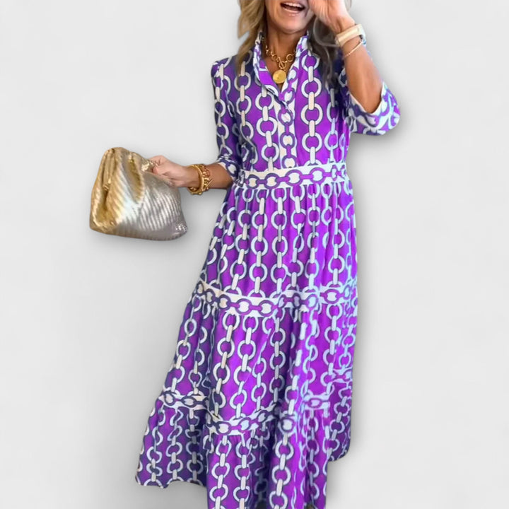 Matilda Bautzen | Midi-Robe mit Kettenmuster