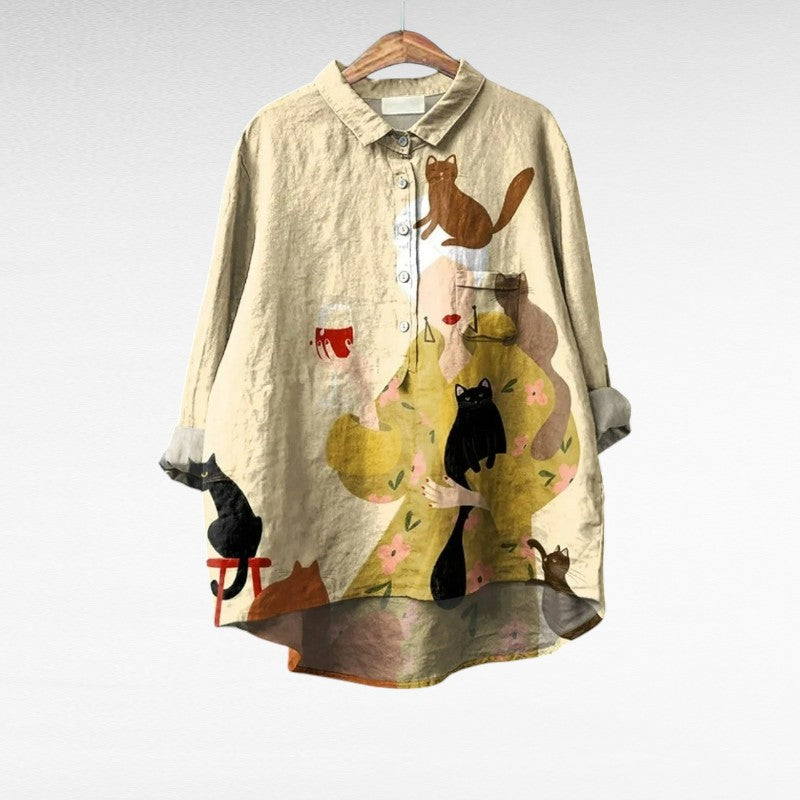Adelheid Wismar | Elegante Sommerbluse in Mehrfarbig