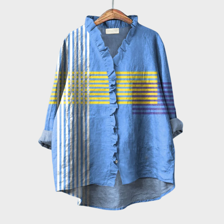 Brunhild Regensburg | Elegante Sommerbluse in Blau
