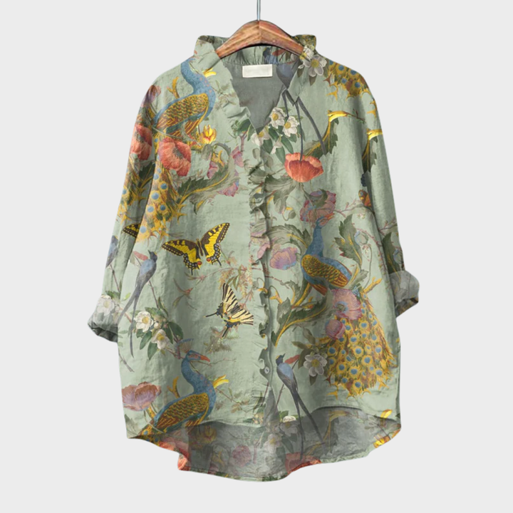 Almut Speyer | Elegante Sommerbluse in Grün