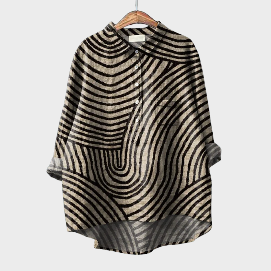 Ottilie Aachen | Elegante Sommerbluse in Schwarz