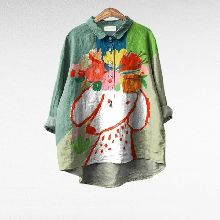 Brunhild Meissen | Elegante Sommerbluse in Mehrfarbig