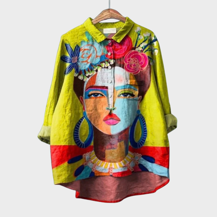 Waltraud Baden-Baden | Elegante Sommerbluse in Gelb