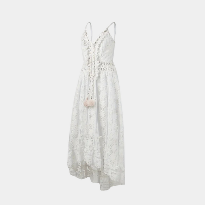 Katharina Konstanz | Elegantes Boho-Kleid in Beige