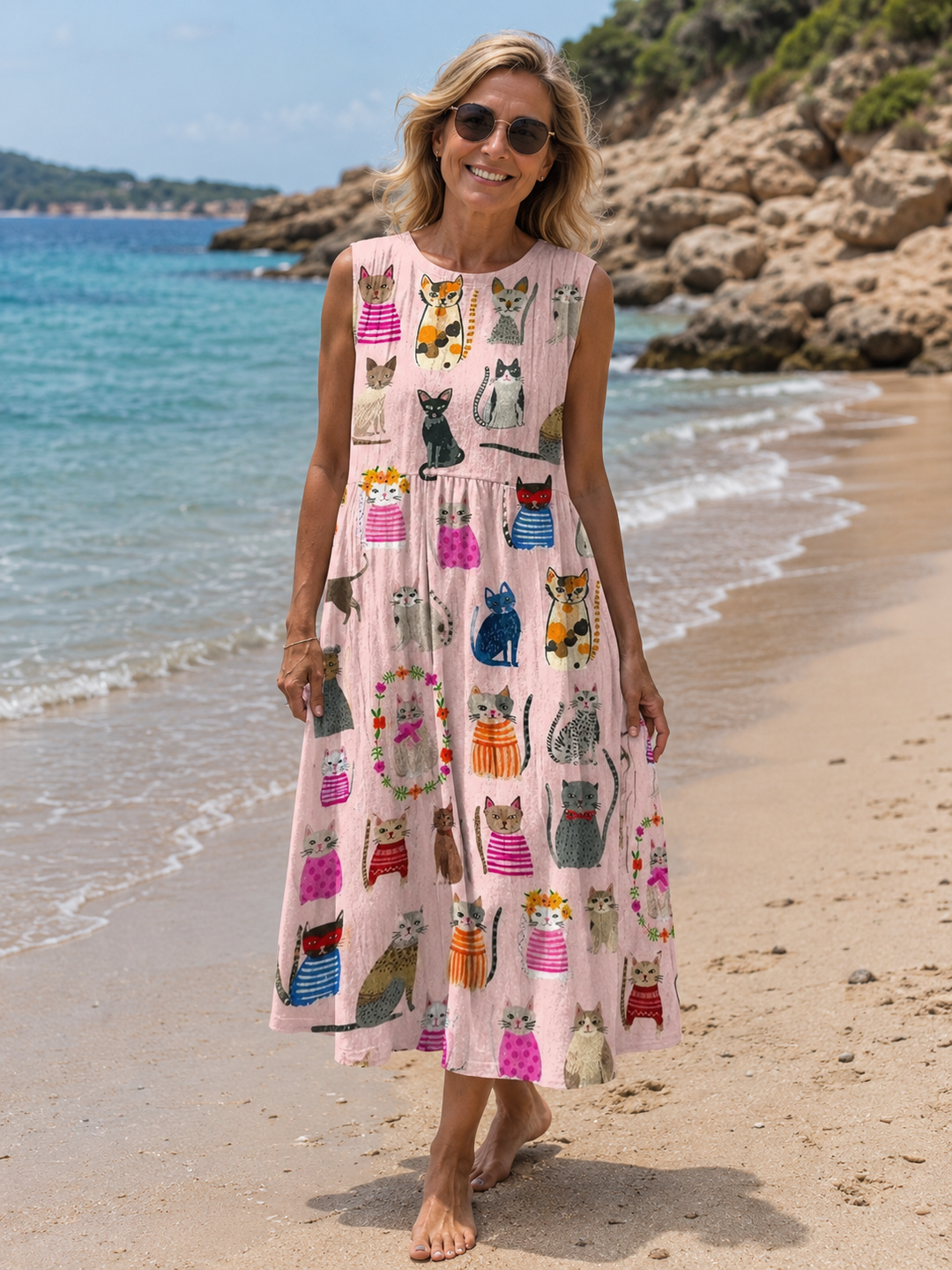 Genevieve | Blumen-Midikleid