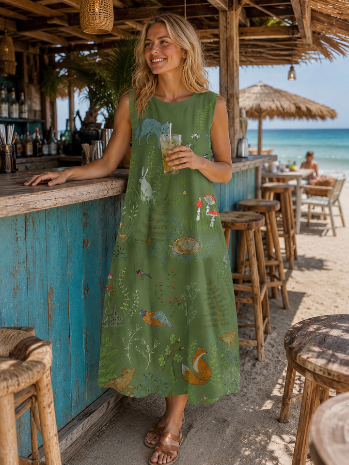 Astrid | Kleid aus schwarzer Baumwolle