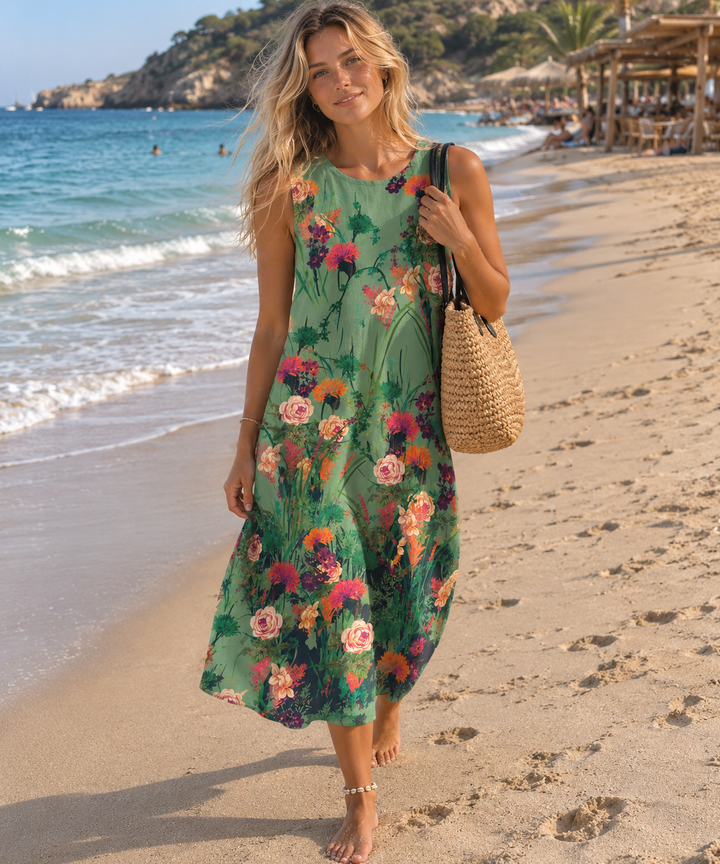 Elsa | Blumen-Midikleid