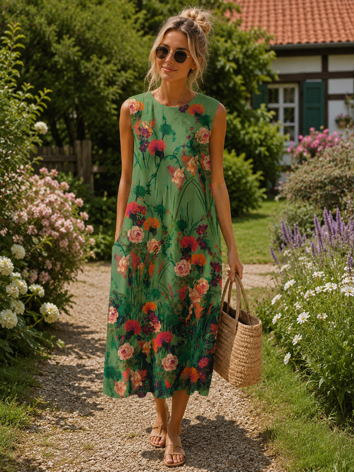 Elsa | Blumen-Midikleid