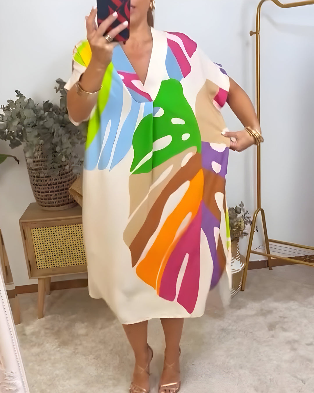 Irmgard Rothenburg | Kleid mit Abstraktem Muster