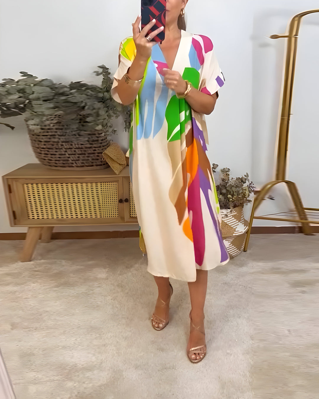 Irmgard Rothenburg | Kleid mit Abstraktem Muster