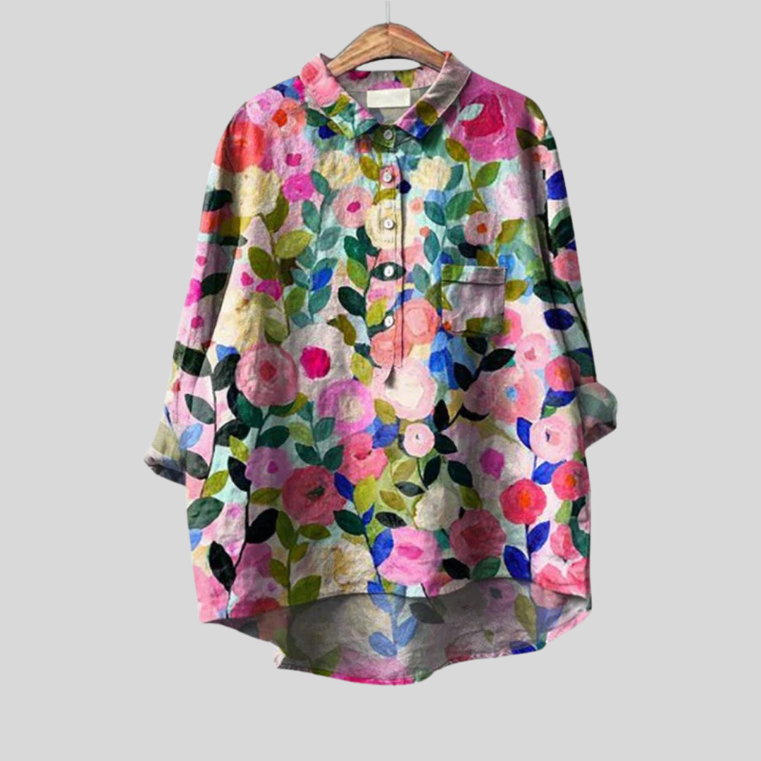 Katharina Coburg | Elegante Sommerbluse in Druck 1