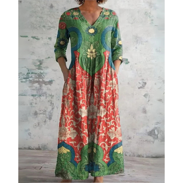 Elise Potsdam | Maxi-Kleid Vintage mit Blumenmuster