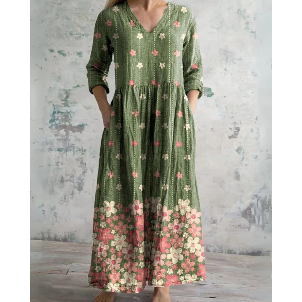 Elise Potsdam | Maxi-Kleid Vintage mit Blumenmuster