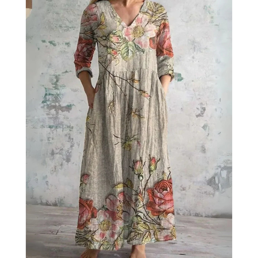 Elise Potsdam | Maxi-Kleid Vintage mit Blumenmuster