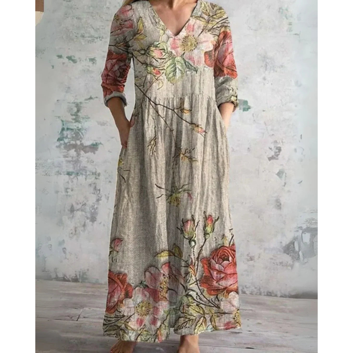 Elise Potsdam | Maxi-Kleid Vintage mit Blumenmuster