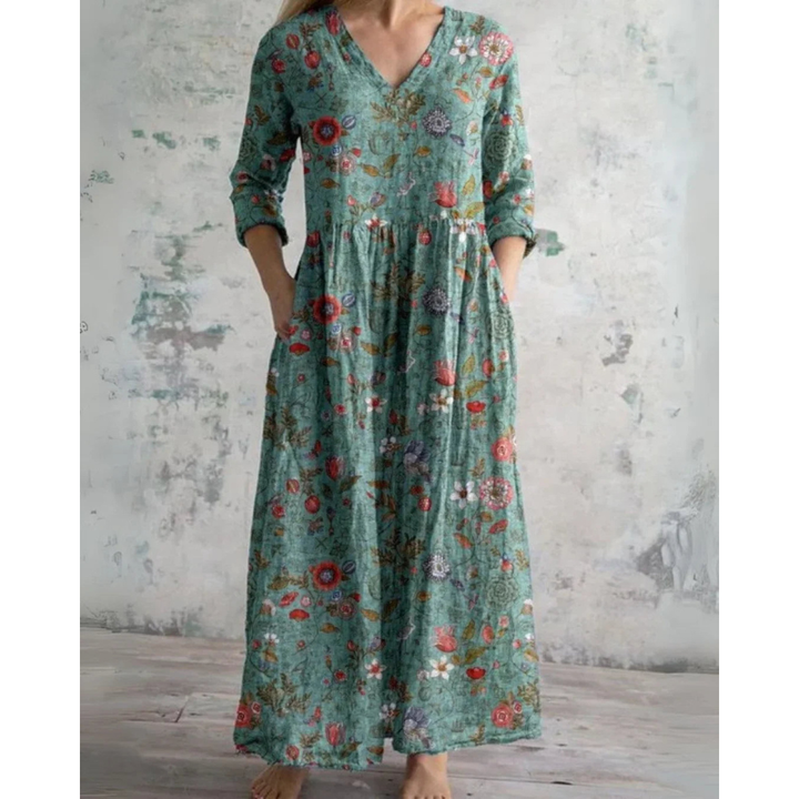 Elise Potsdam | Maxi-Kleid Vintage mit Blumenmuster