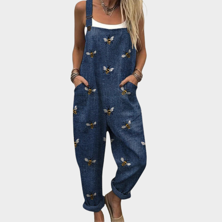Ida Eisenach | Marineblaue Latzhose mit Entenmotiv