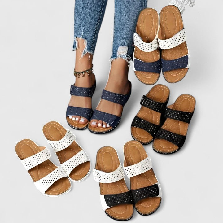 Elise Heidelberg | Bequeme Orthopädische Sandalen in Weiß