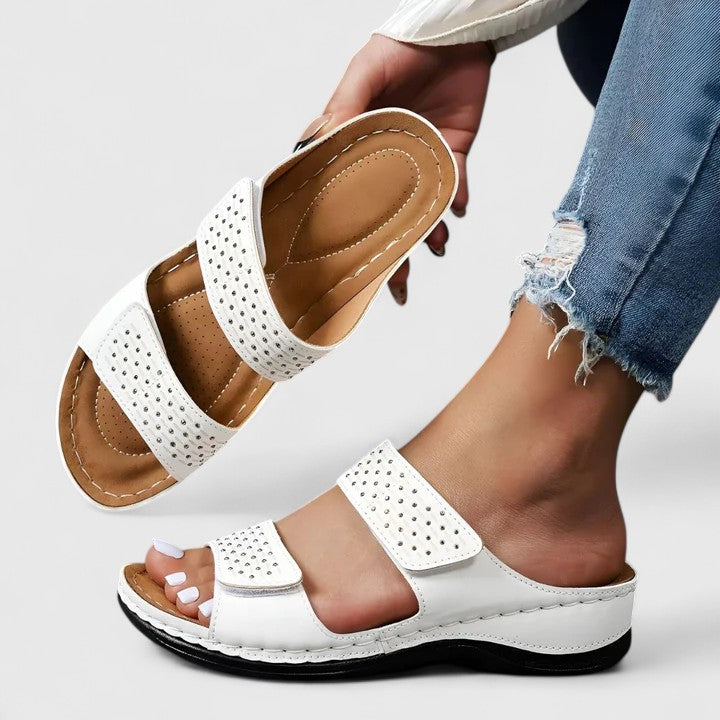 Elise Heidelberg | Bequeme Orthopädische Sandalen in Weiß