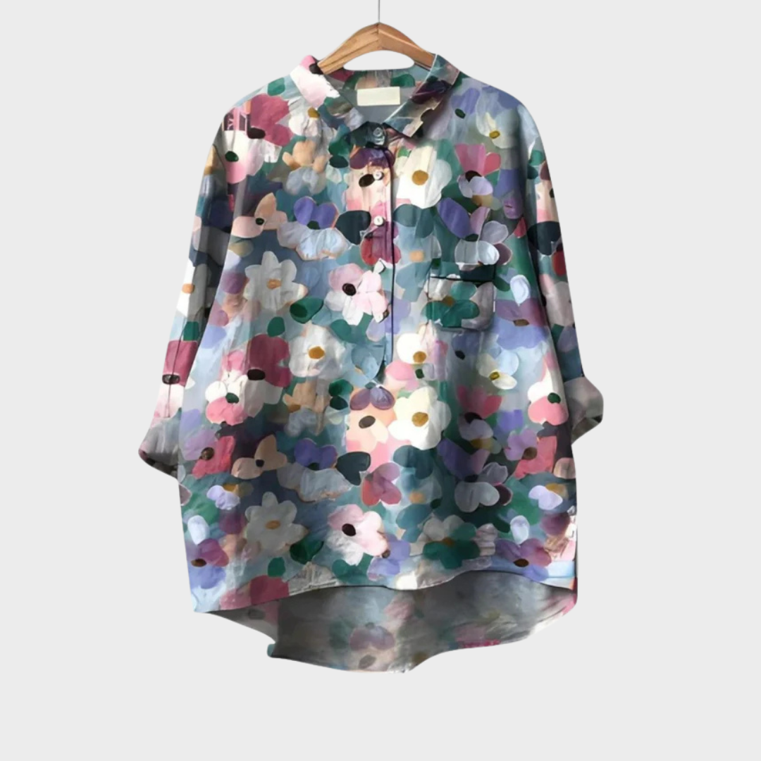 Cornelia Regensburg | Elegante Sommerbluse in Mehrfarbig