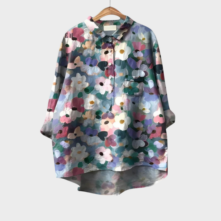 Cornelia Regensburg | Elegante Sommerbluse in Mehrfarbig