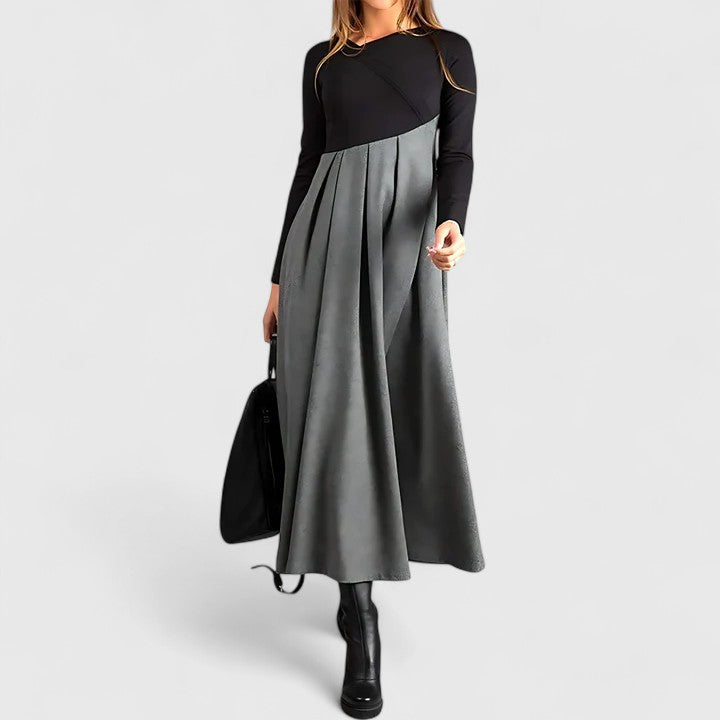 Brunhild Coburg | Elegantes Kleid in Schwarz Grau