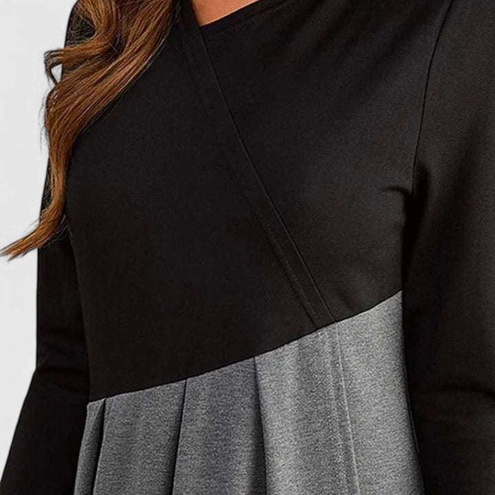 Brunhild Coburg | Elegantes Kleid in Schwarz Grau