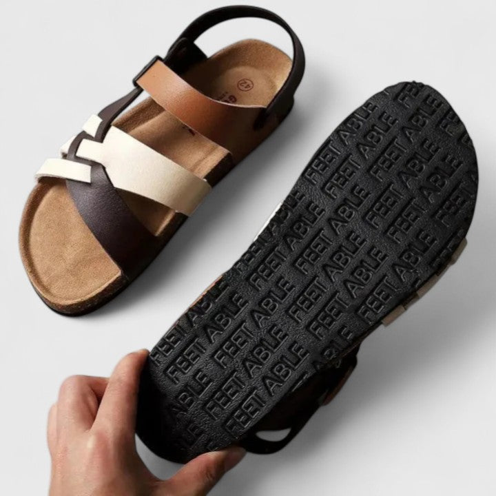 Wilhelmine Dresden | Elegante Orthopädische Sandalen in Schwarz