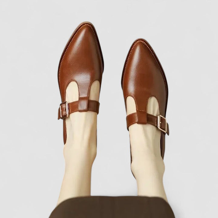 Amalia Wismar | Orthopädische Mary Jane Schuhe in Beige