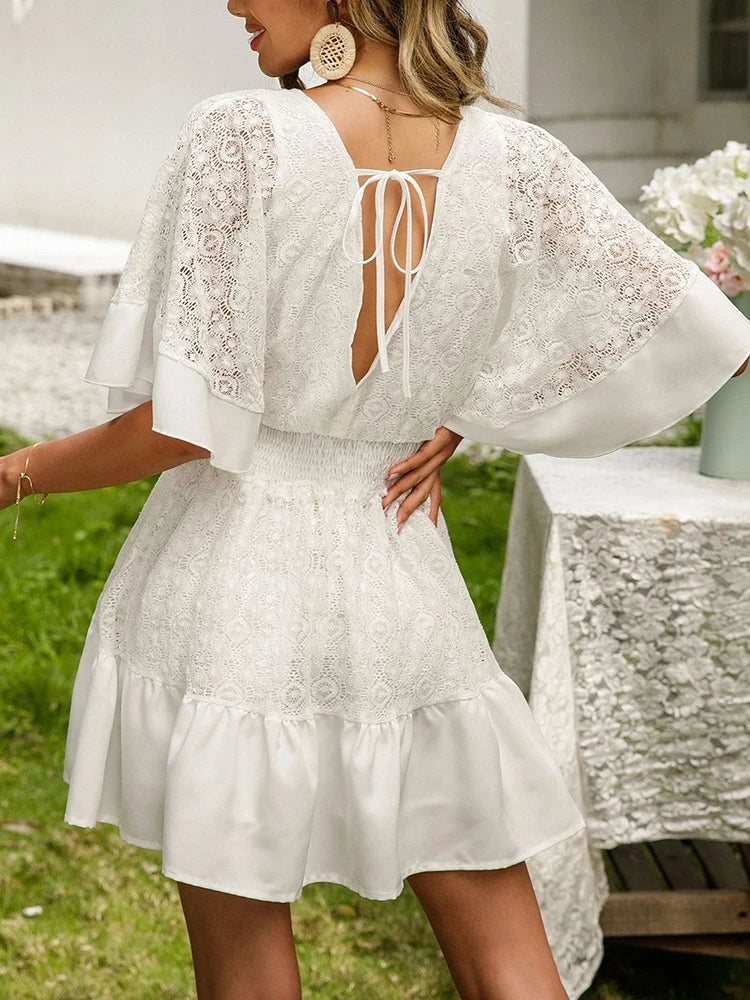Luise Meissen | Boho-Spitzenkleid in Mehrfarbig