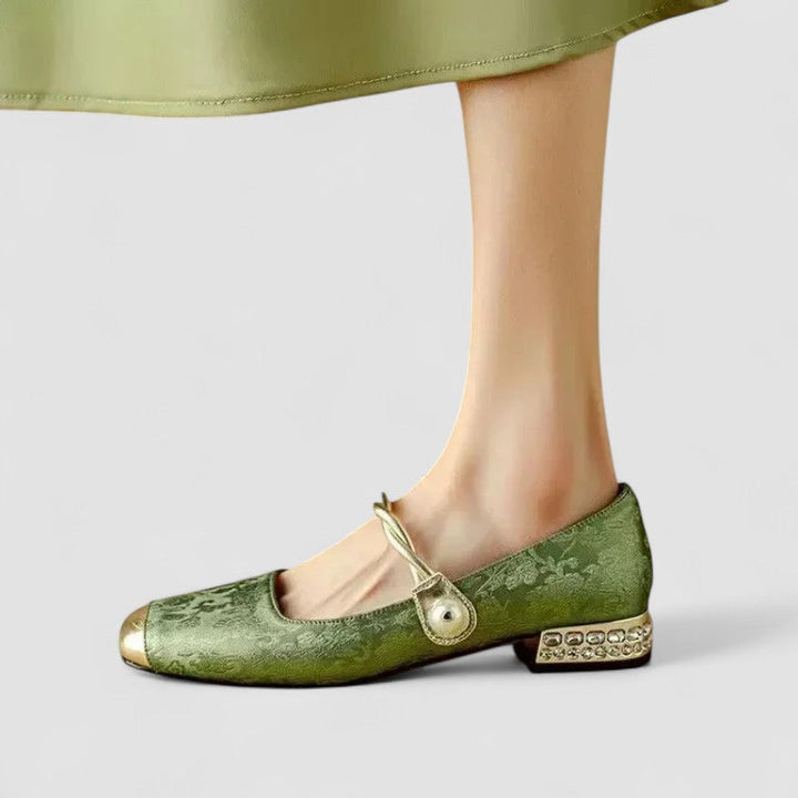 Frieda Konstanz | Orthopädische Mary Jane Schuhe in Grün