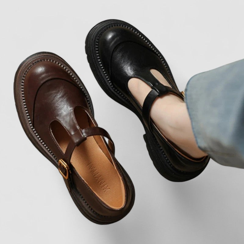 Hildegard Meissen | Orthopädische Mary Jane Schuhe in Braun