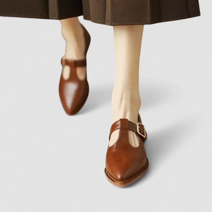 Amalia Wismar | Orthopädische Mary Jane Schuhe in Beige