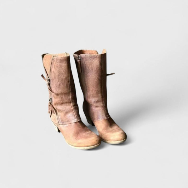 Lena Coburg | Vintage Stiefel Bis Zur Wadenmitte