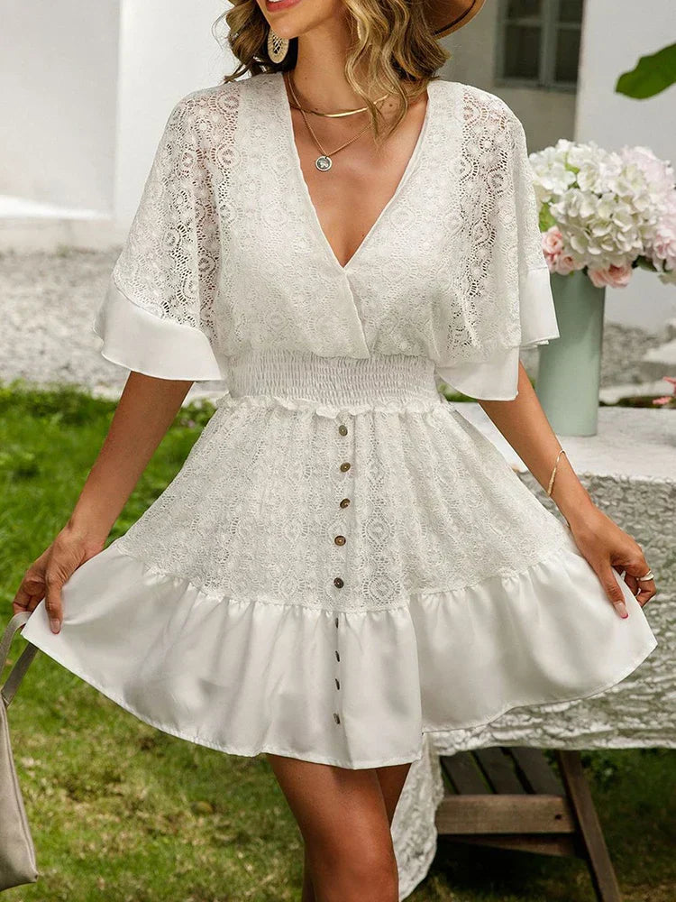 Luise Meissen | Boho-Spitzenkleid in Mehrfarbig