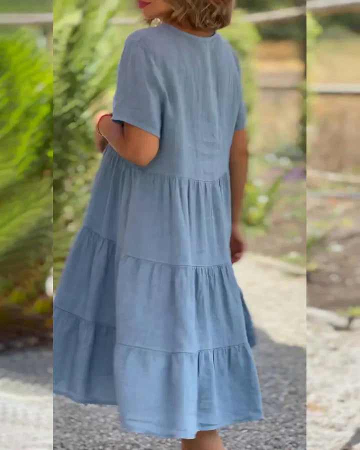 Isolde Goslar | Lässiges Sommerkleid mit V-Ausschnitt