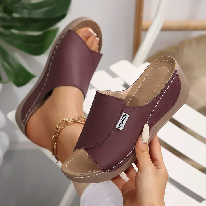 Ottilie Rüdesheim | Orthopädische Wedge-Sandalen in Braun