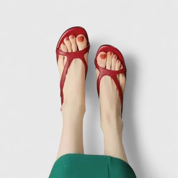 Theresa Münster | Elegante Orthopädische Sandalen in Bordeaux