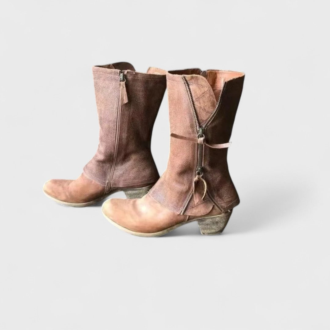 Lena Coburg | Vintage Stiefel Bis Zur Wadenmitte