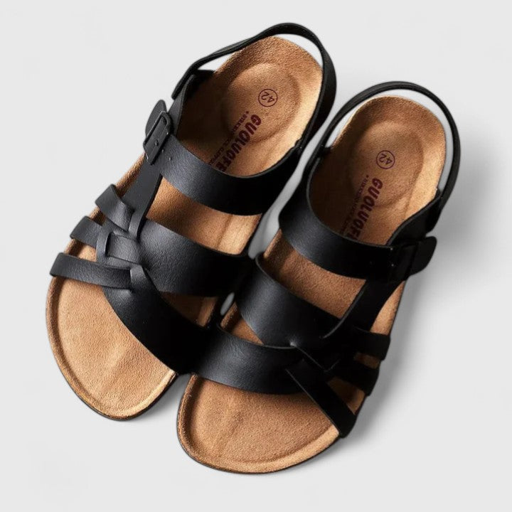 Wilhelmine Dresden | Elegante Orthopädische Sandalen in Schwarz